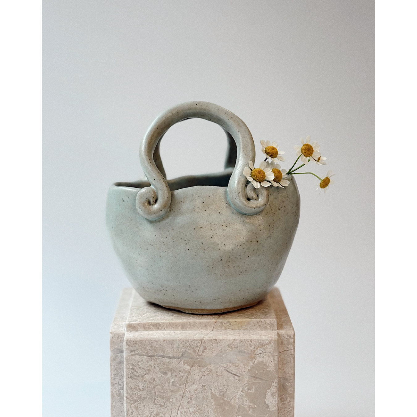 Ceramic Bag - Wavy Handle