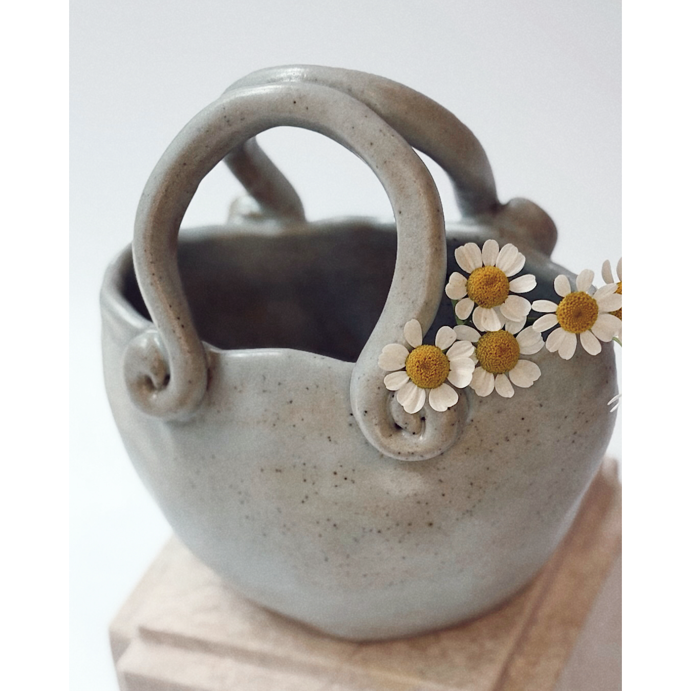 Ceramic Bag - Wavy Handle