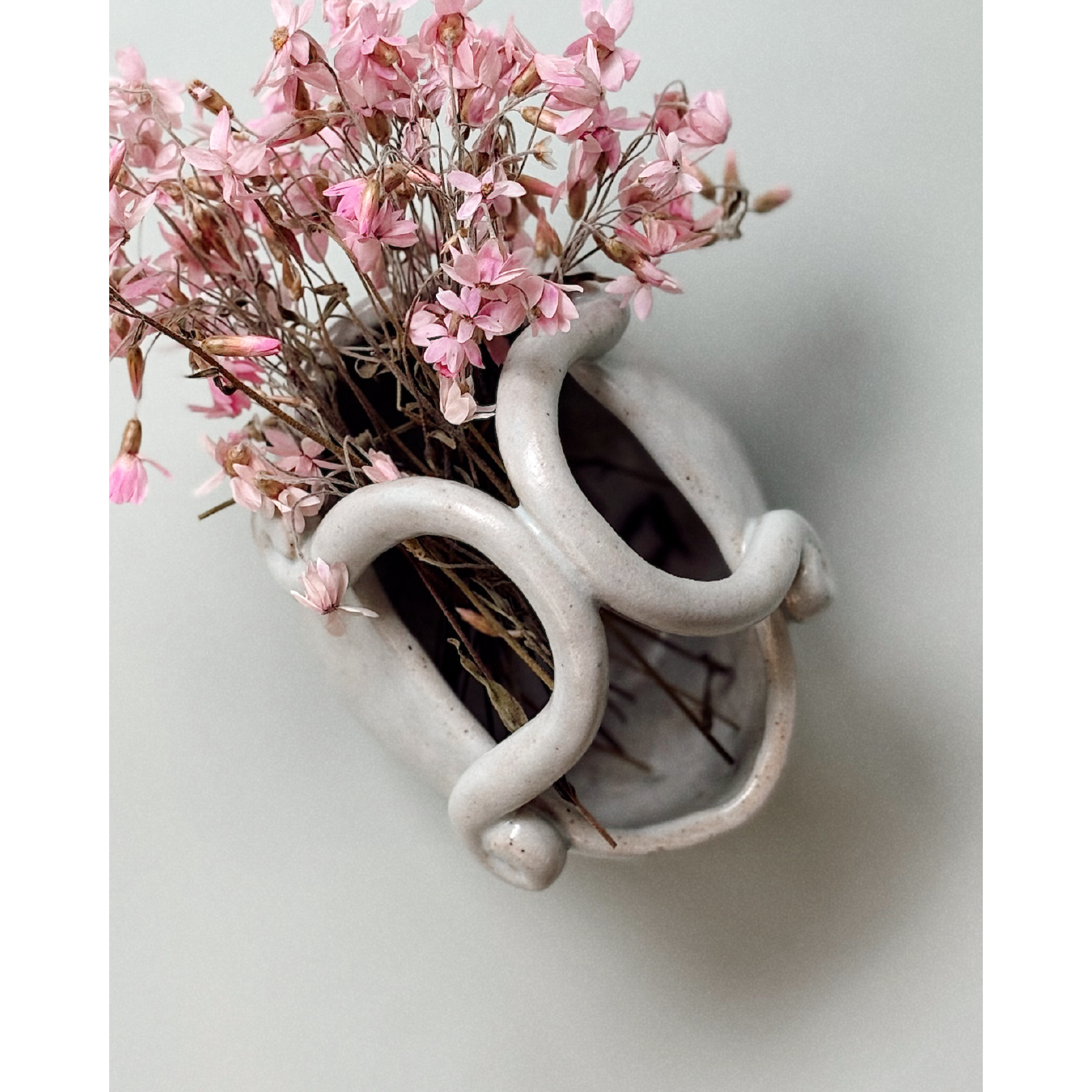 Ceramic Bag - Wavy Handle