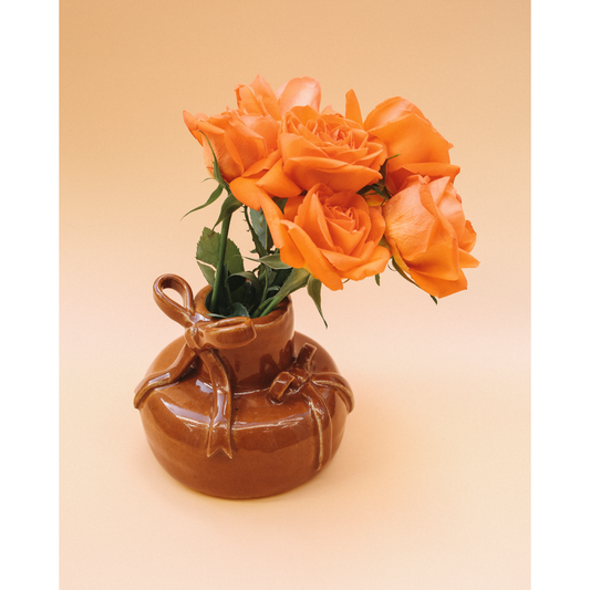 Caramel Bow Vase